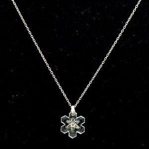 *3/$20* .925 sterling silver and crystal snowflake necklace holiday Christmas